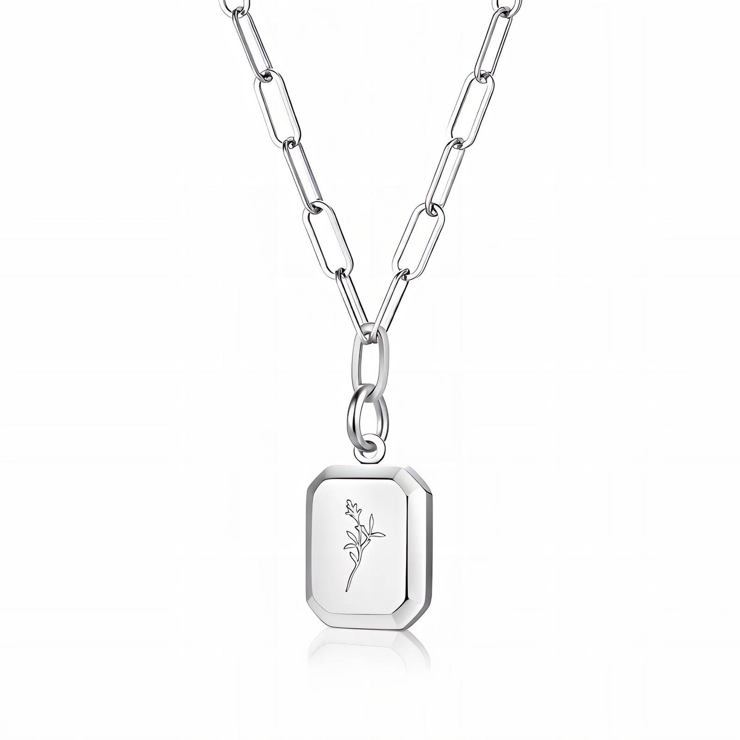 Flower Necklace, Stainless Steel