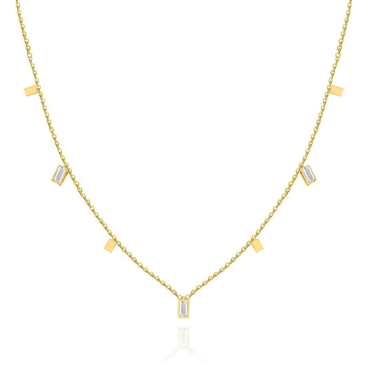 Necklace, 18K Gold Plated Steel