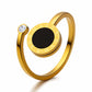 Ring, 18K Gold Plated Steel