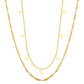 Necklace, 18K Gold Plated Steel