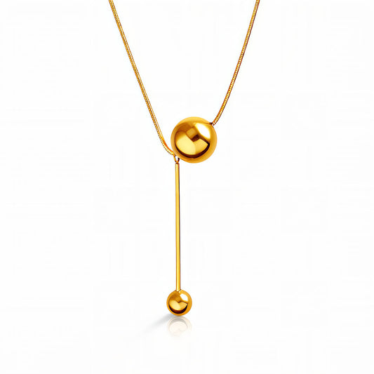 Necklace, 18K Gold Plated Steel