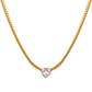 Hearts Necklace, 18K Gold Plated Steel