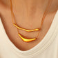 Necklace, 18K Gold Plated Steel