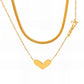 Heart Necklace, 18K Gold Plated Steel