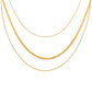 Necklace, 18K Gold Plated Steel