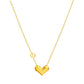 Heart Necklace, 18K Gold Plated Steel
