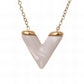 V Necklace, 18K Gold Plated Steel