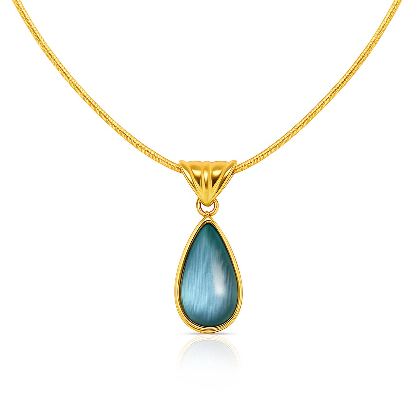Necklace, 18K Gold Plated Steel