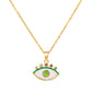 Evil Eye Necklace, 18K Gold Plated Steel