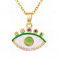 Evil Eye Necklace, 18K Gold Plated Steel