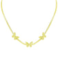 Butterflies Necklace, 18K Gold Plated Steel