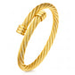 Bracelet, 18K Gold Plated Steel