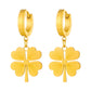 Earrings, 18K Gold Plated Steel