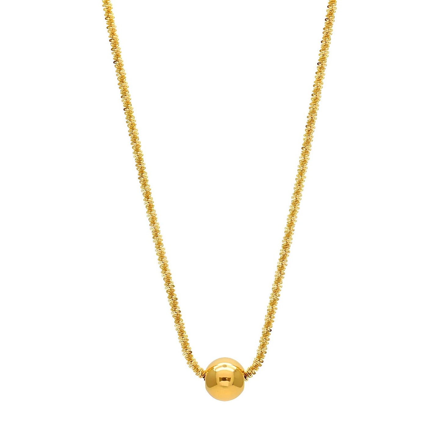 Necklace, 18K Gold Plated Steel