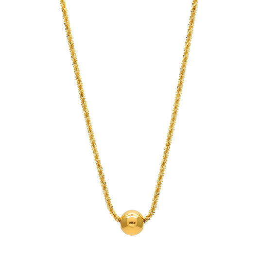 Necklace, 18K Gold Plated Steel