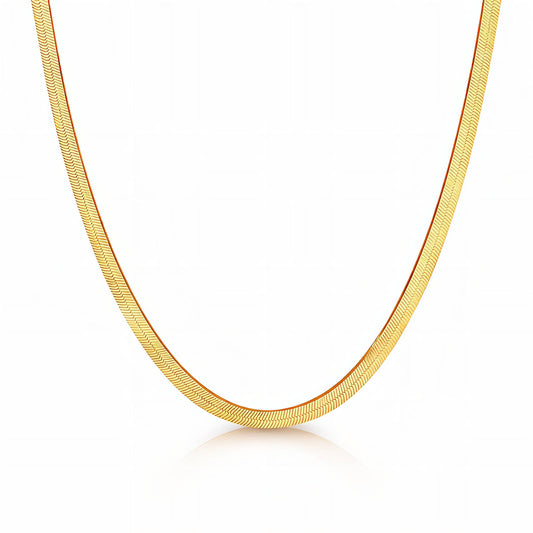 Necklace, 18K Gold Plated Steel
