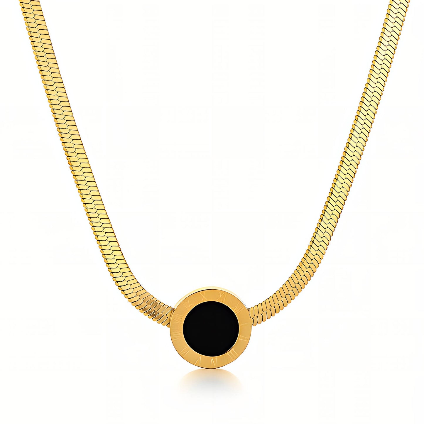 Necklace, 18K Gold Plated Steel