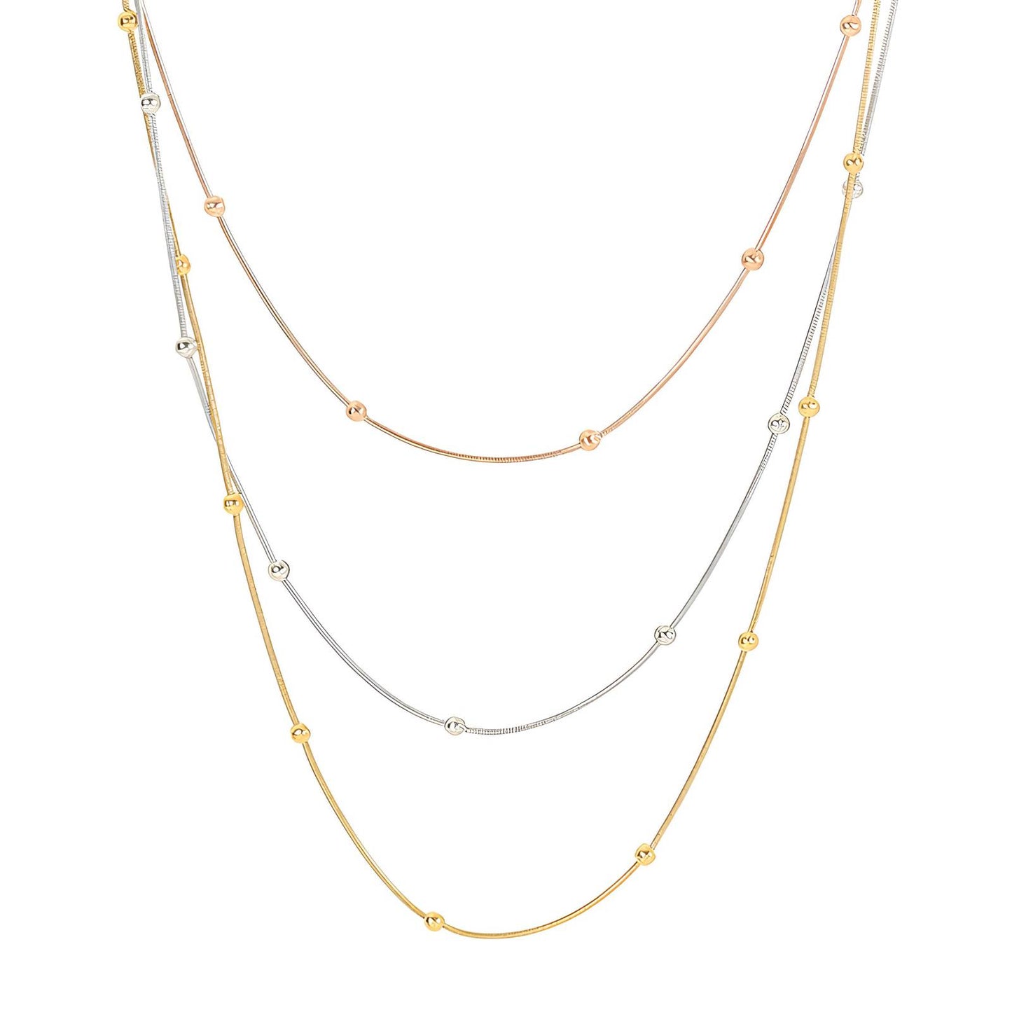 Necklace, 18K Gold Plated Steel