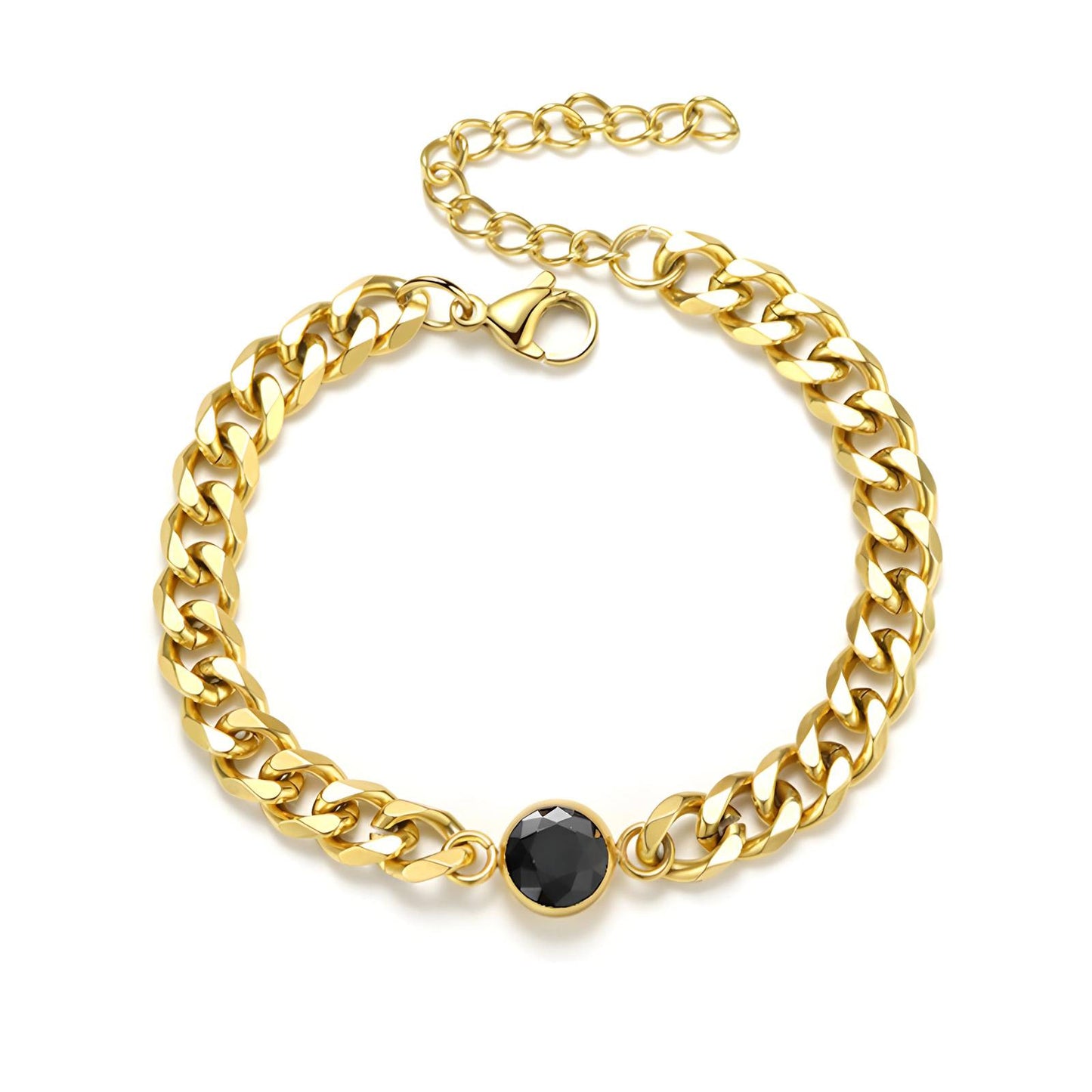 Bracelet, 18K Gold Plated Steel