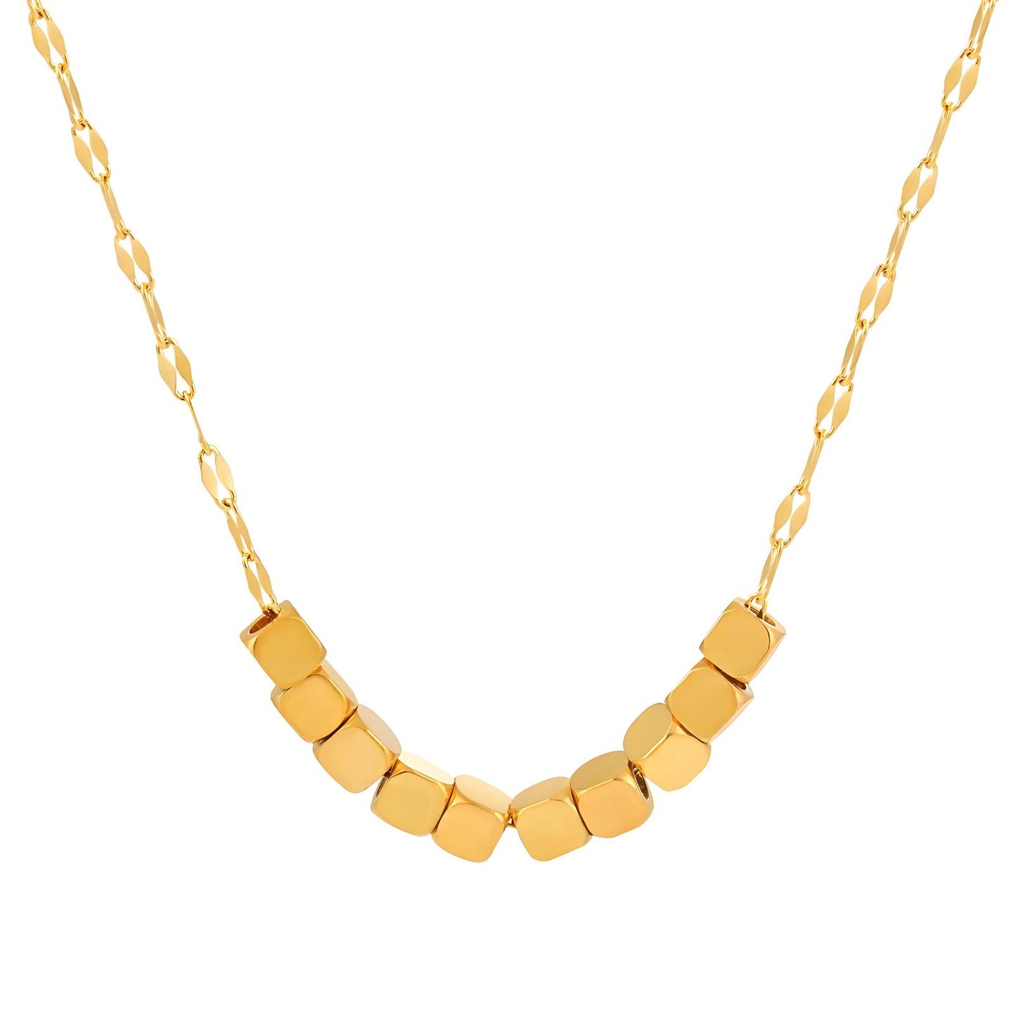 Necklace, 18K Gold Plated Steel