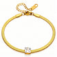 Bracelet, 18K Gold Plated Steel
