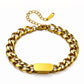 Bracelet, 18K Gold Plated Steel