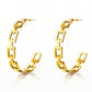 Earrings, 18K Gold Plated Steel