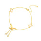 Butterfly Anklet, 18K Gold Plated Steel