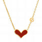 Heart Necklace, 18K Gold Plated Steel