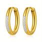 Earrings, 18K Gold Plated Steel