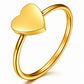 Heart Ring, 18K Gold Plated Steel