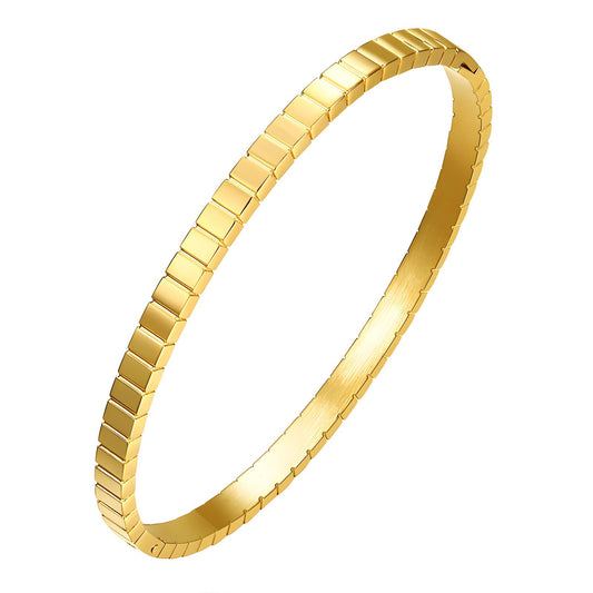 Bracelet, 18K Gold Plated Steel