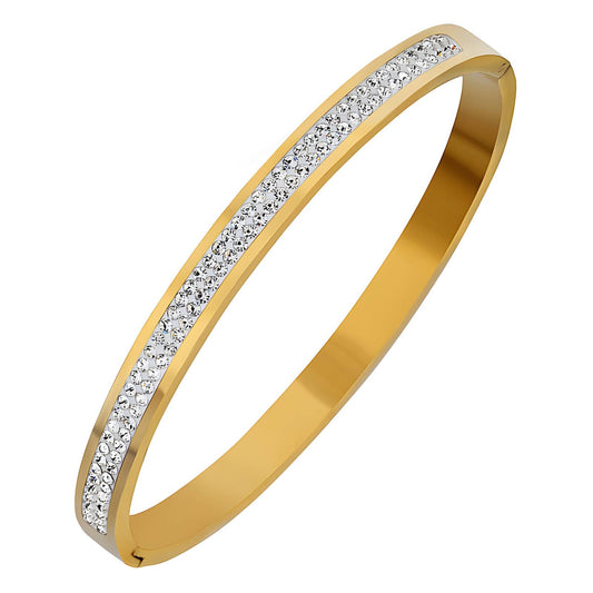 Bracelet, 18K Gold Plated Steel
