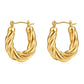 Earrings, 18K Gold Plated Steel