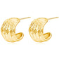Earrings, 18K Gold Plated Steel