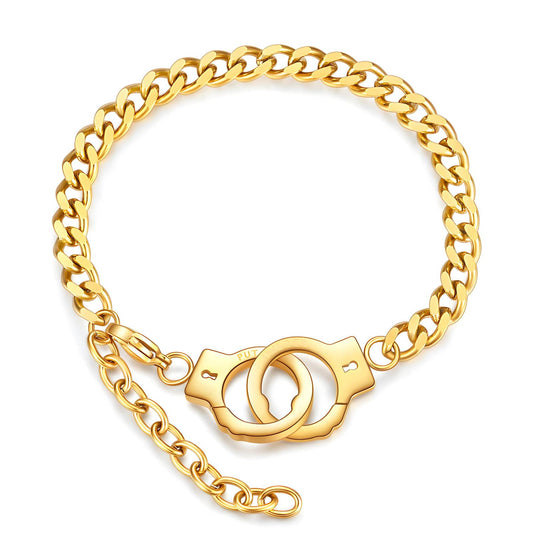 Bracelet, 18K Gold Plated Steel