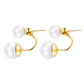 Earrings, 18K Gold Plated Steel