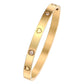 Hearts Bracelet, 18K Gold Plated Steel