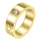 Hearts Ring, 18K Gold Plated Steel