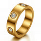 Ring, 18K Gold Plated Steel