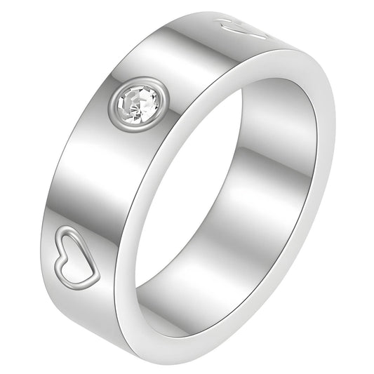 Hearts Ring, Stainless Steel