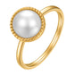 Ring, 18K Gold Plated Steel
