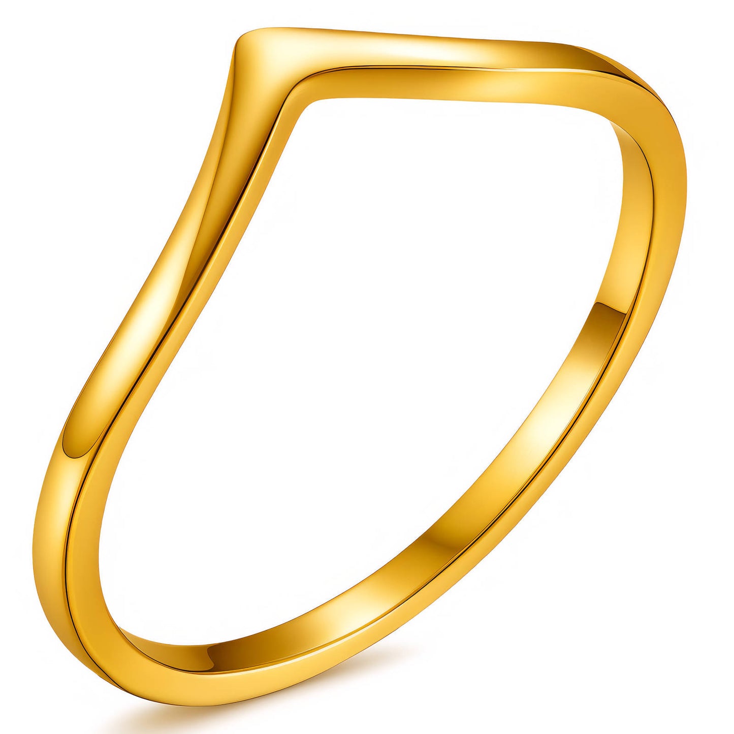 Ring, 18K Gold Plated Steel