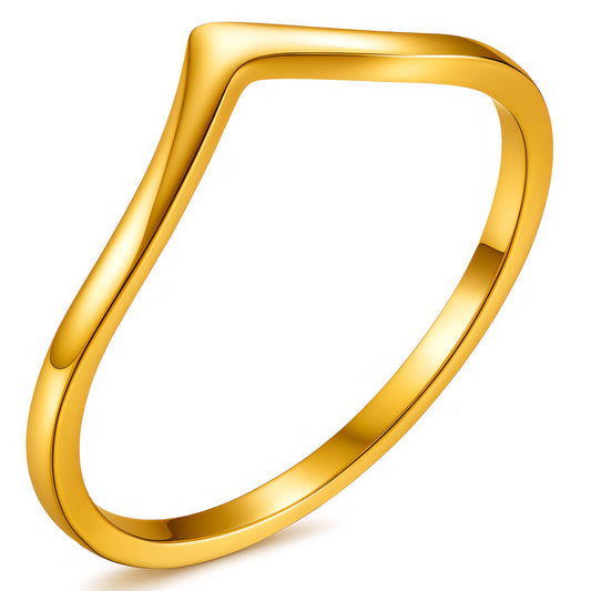Ring, 18K Gold Plated Steel
