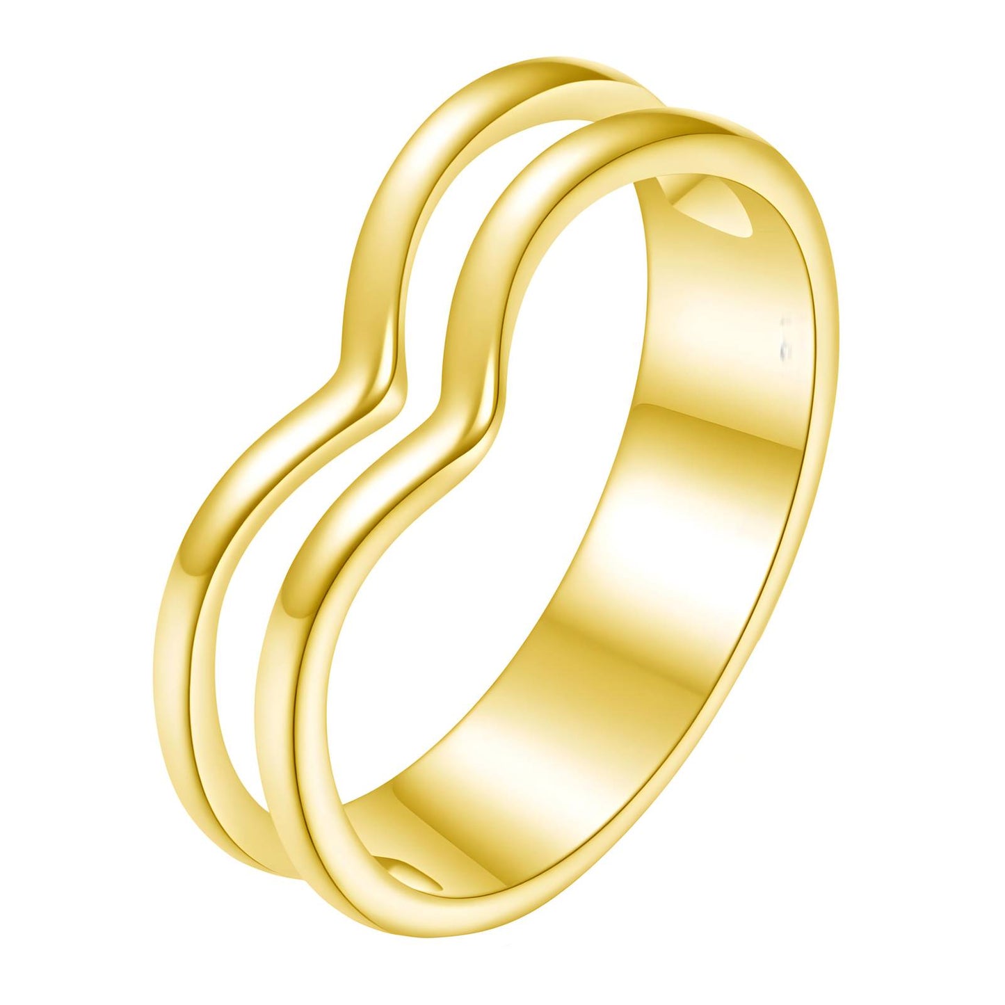 Ring, 18K Gold Plated Steel