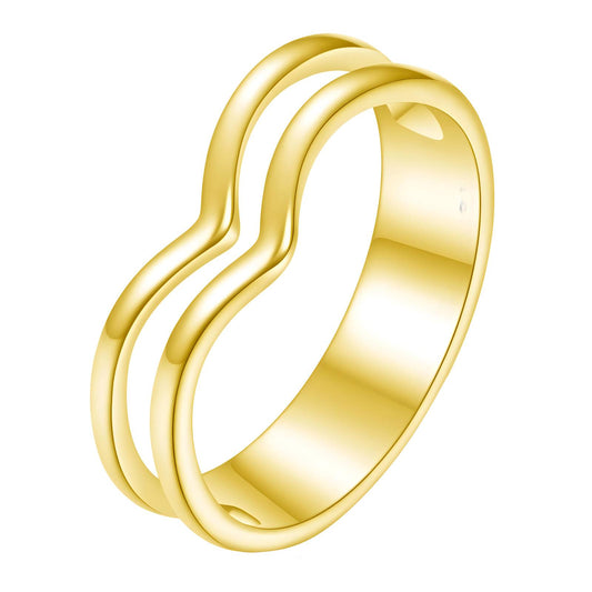 Ring, 18K Gold Plated Steel