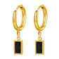 Earrings, 18K Gold Plated Steel