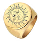 Sun Ring, 18K Gold Plated Steel