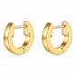 Earrings, 18K Gold Plated Steel