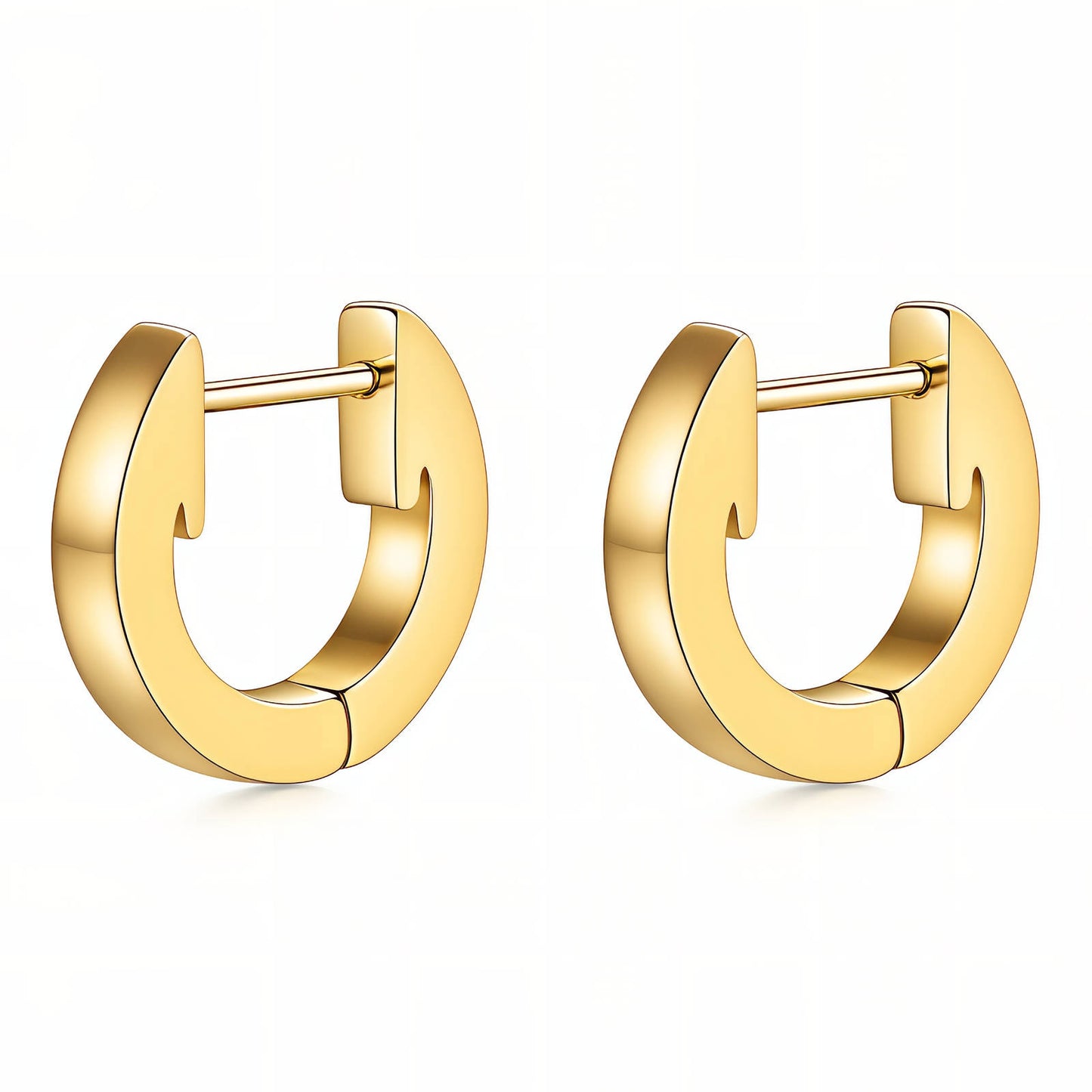 Earrings, 18K Gold Plated Steel